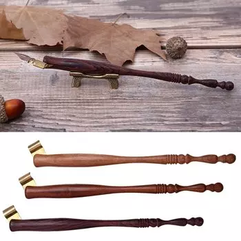 Деревянный держатель для перьев OOTDTY