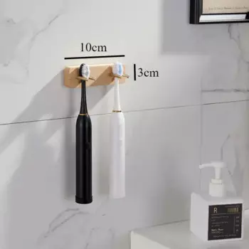 Деревянный держатель для зубных щеток Triple Bathroom