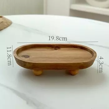 Деревянный круглый поднос