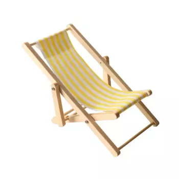 Деревянный мини-стул для пляжа MOONBIFFY 1:12