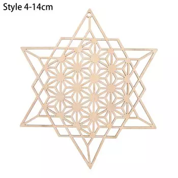 Деревянный настенный знак "Цветок жизни", 14 см