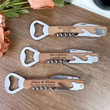 Деревянный персонализированный штопор для вина Bottofit