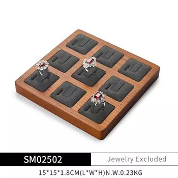 Деревянный подставка для колец Oirlv 9 мест