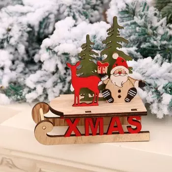 Деревянный снеговик MOONBIFFY