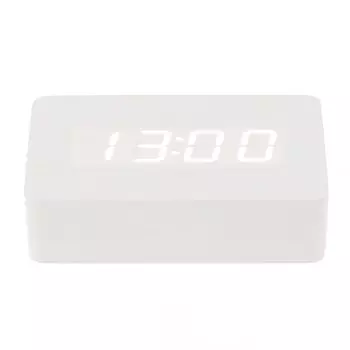 Деревянный светодиодный будильник с голосовым управлением