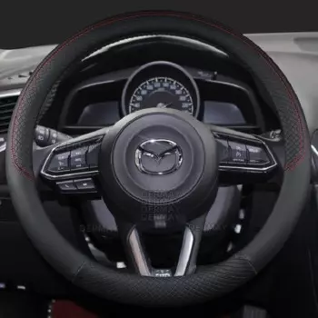 DERMAY Чехол на руль автомобиля из искусственной кожи для CX-3 CX-4 CX-5 CX-7 CX-9 Mazda 3 Axela 6 Gh Gj Demio Противоскользящий Funda Volante