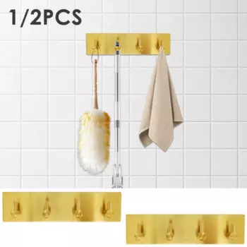 Держатель для ключей с 4 крючками, вешалка для ключей из нержавеющей стали, самоклеящийся настенный крючок для ключей без дрели, органайзер для ключей, вешалка для ключей, многофункциональный ключ