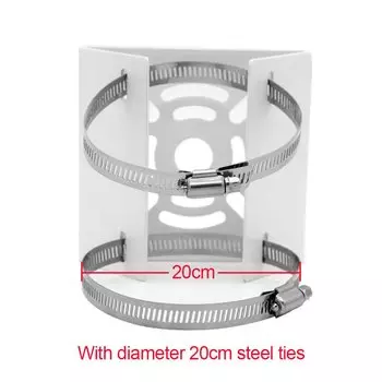 Держатель для крепления на столб для уличного фонаря, небольшой универсальный шарнирный столб, держащий кронштейн для мониторинга, задняя подставка для видеокамеры, железная пластина-обруч