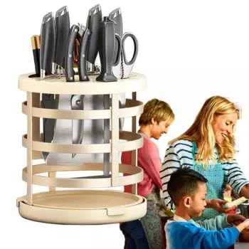 Держатель для кухонного резака, вращающаяся подставка для резака, портативный вращающийся держатель для посуды, сушилка для столовых приборов, вилки, ложки