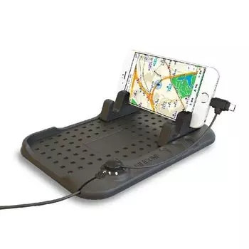 Держатель для мобильного телефона Sansour, автомобильный нескользящий коврик для приборной панели, подставка для телефона, силиконовая подставка для приборной панели, держатель для телефона с многофункциональной зарядкой