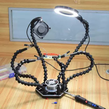 NEWACALOX Третья Рука для Пайки 6шт Черный