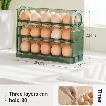 Держатель для яиц HNKMP, 30 штук, зеленый