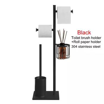 Держатель для туалетной бумаги и щетки JIE MO из нержавеющей стали