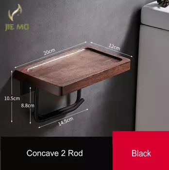 Держатель для туалетной бумаги JIE MO из чёрного ореха