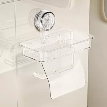 Держатель для туалетной бумаги прозрачный ПЭТ+АБС