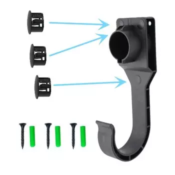 Держатель для зарядного устройства для электромобиля Кобура для электромобиля Тип 1, органайзер для кабеля J1772 Крючок для зарядного устройства для электромобилей Настенное крепление Вилка для электромобилей Манекен розетки