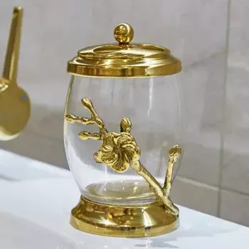 Держатель для зубных щеток стеклянный медный LISM