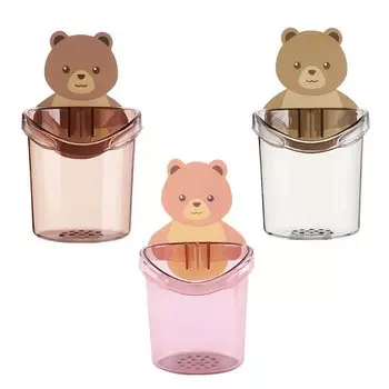 Держатель для зубных щеток TAANY, 3 шт., коричневый, серый, розовый