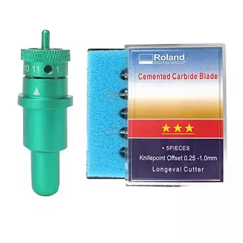 Держатель лезвия Silhouette Cameo 4/5, аксессуары Graphtec, соответствующие + 5 шт., 30/45/60 градусов, виниловый резак Roland, лезвие плоттера