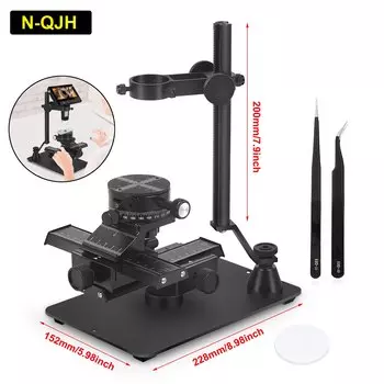 Держатель подставки для микроскопа NEWACALOX для поддержки цифрового микроскопа, регулируемый вверх и вниз для ремонта печатных плат, пайки печатных плат