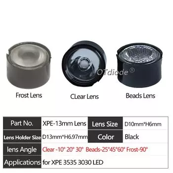 Держатели для LED-объективов OTdiode 3030/3535 13мм 10-90 градусов