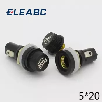 Держатели предохранителей стеклянные ELEABC 5*20 черный 5 шт