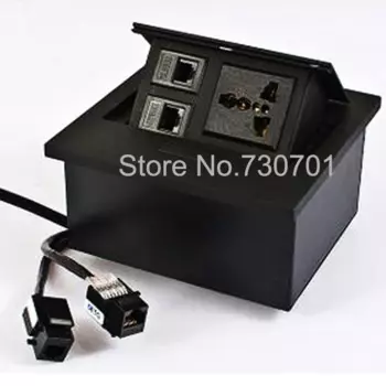 Дешевая Высококачественная универсальная настольная Выдвижная розетка с толстыми краями и прямым углом, настольная розетка для мебели