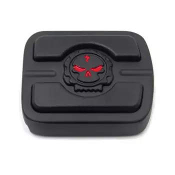 Детали для мотоцикла, маленькая колодка для педали тормоза с черепом для Harley Night Train Springer Softail Custom FXSTC CHROME