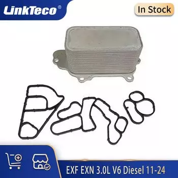 Детали двигателя: масляный радиатор и комплект прокладок подходит для 3,0 л CRD V6 Diesel EXF EXN для 2011-2024 Jeep Grand Cherokee IV (WK, WK2) л