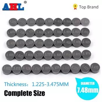 Детали двигателя мотоцикла, регулируемая прокладка клапана, 7,48 мм, полный комплект прокладок для клапана, камеры для Honda, Suzuki, Yamaha AHL