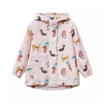 Детская демисезонная ветрозащитная куртка с милым животным принтом, куртка/Одежда для девочек, размеры от 4 до 9 лет