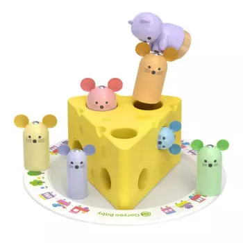 Детская деревянная игрушка, ловля мыши, магнитная рыбалка, спасательный сыр, забавная игра, обучающие фигуры, цвета, развивающие игрушки, подарок для детей