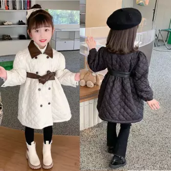 Детская длинная куртка из ПУ кожи, на возраст от 3 до 8 лет