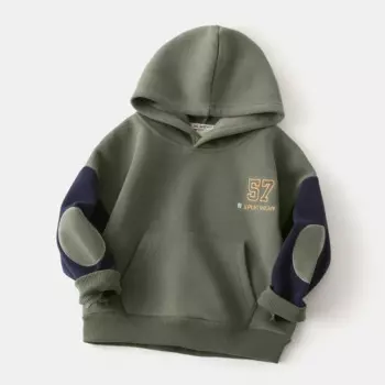 Детская флисовая толстовка с капюшоном Новинка для мальчиков пуловер куртка для осени и зимы 2024