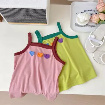 Детская Хлопковая футболка без рукавов, на возраст 18-7 лет