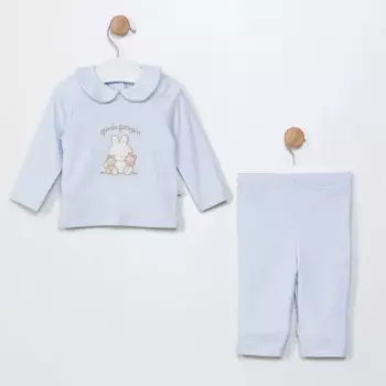 Детская Хлопковая пижама с длинным рукавом и брюки