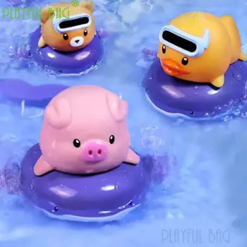 Детская игрушка для ванной, игр в воде, подводная лодка с героями мультфильмов, животных, свиньи, медведь, Милая мини-игрушка для ванны, lol, подарок zd71
