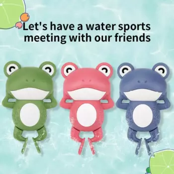 Детская игрушка для ванны, заводная лягушка, автоматическая игрушка для плавания без электричества, Детские интерактивные игрушки для купания, заводные игрушки