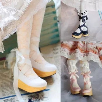 Детская игрушка ручной работы 1/3 1/4 MDD кукла BJD/SD ГСК куклы аксессуары на шнуровке Сабо обувь на высоком каблуке 1 пара