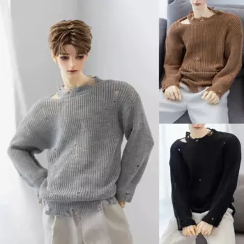 Детская игрушка ручной работы 1/3 1/4, кукла BJD/SD, Одежда для куклы, вязаный свитер в полоску, 1 шт.