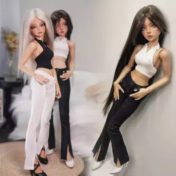 Детская игрушка ручной работы 1/3 1/4 FL кукла BJD/SD Одежда для куклы черная белая синяя модные джинсовые штаны 1 шт.