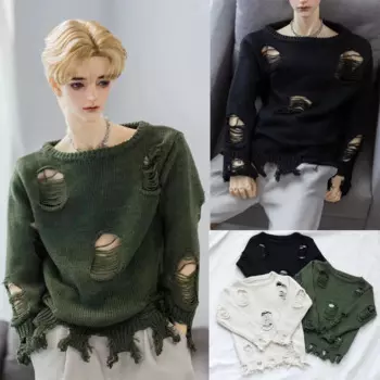 Детская игрушка ручной работы 1/3 1/4, кукла BJD/SD, Одежда для куклы, вязаный свитер в полоску, 1 шт.