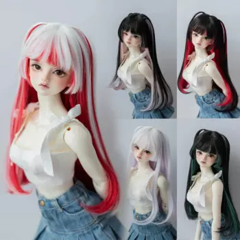 Детская игрушка ручной работы 1/3 MDD MSD BJD кукла высокотемпературная шелковая цветная подходящая парик красный фиолетовый 1 шт.