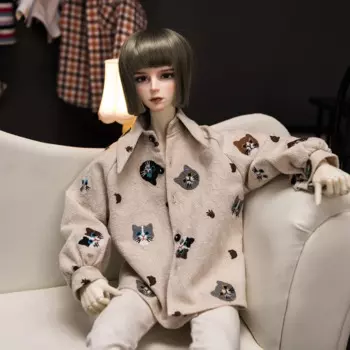 Детская игрушка ручной работы D03-P186 1/3 1/4 кукла дяди SSDF Одежда BJD/SD Кукла одежда вышитая Милая рубашка с животными 1 шт.
