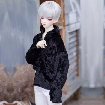 Детская игрушка ручной работы D03-P331 1/3, кукла дяди BJD/SD, Одежда для куклы, черная бархатная рубашка, 1 шт.