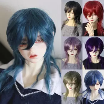 Детская игрушка ручной работы D03-P335 1/3 1/4 1/6 кукла дяди SSDF BJD/SD кукла парик цветной бордовый волк с хвостом с челкой 1 шт.