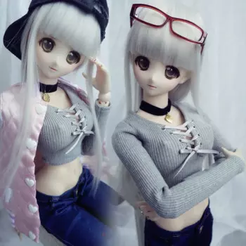 Детская игрушка ручной работы, кукла 1/3 DD, Одежда для куклы BJD/SD, черная, серая, сексуальная, на шнуровке, рубашка с низом без одежды, 1 шт.