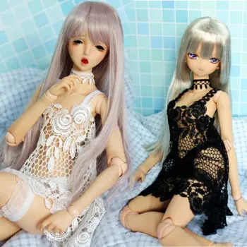 Детская игрушка ручной работы, кукла 1/3 BJD/SD g, аксессуары для кукол, одежда черно-белая, вышитая Роза, кружевная Пижама, 1 комплект