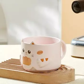 Детская керамическая кружка с котом