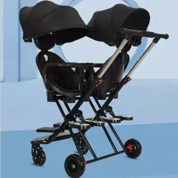 Детская коляска для близнецов, двойная коляска, легкие складные двухрядные коляски для двух детей